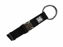 Praktischer Taschenhalter-Clip Nylon schwarz mit Karabiner-Ring aus Metall