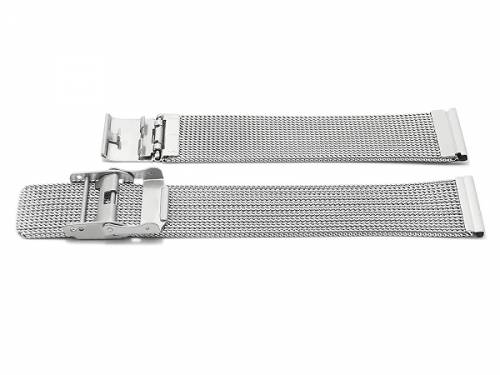 Uhrenarmband -Leimen- 18mm Milanaise poliert feines Geflecht MADE IN GERMANY mit Schiebeverschlu von VOLLMER - Bild vergrern 