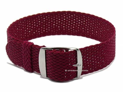 Basic watch strap 16mm purple perlon/textile one piece strap - Bild vergrern 