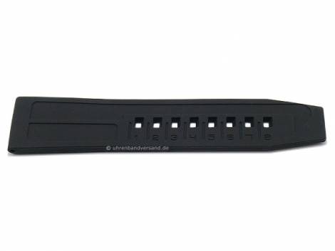 Basic-watch strap 26mm black silicone sporty smooth matt (width of buckle 24 mm) - Bild vergr��ern 