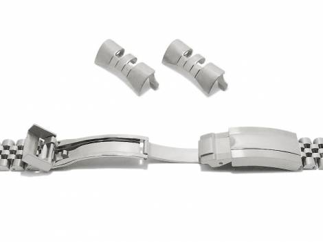 Watch strap (BrMC1985) 22mm stainless steel solid Jubilee-Style with multiple ends curved & straight by BEAR - Bild vergr��ern 