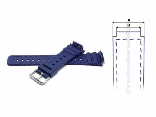 CASIO Ersatz-Uhrenarmband dunkelblau Kunststoff (10623457) Spezialansto fr GA-2100 - Bild vergrern 