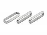 Ersatzschlaufen-Set 3tlg. 18mm silberfarben Edelstahl NATO-Style poliert