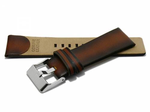 Uhrenarmband CsLB28 24mm mittelbraun Leder Vintage-Style matt (Schlieenansto 22 mm) - Bild vergrern 