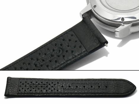 Watch band 17mm black Di-Modell -Sport waterproof- grained surface (width of buckle 16 mm) - Bild vergr��ern 