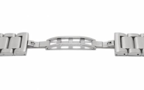Watch strap 22mm stainless steel solid brushed with butterfly clasp by EICHMLLER - Bild vergrern 