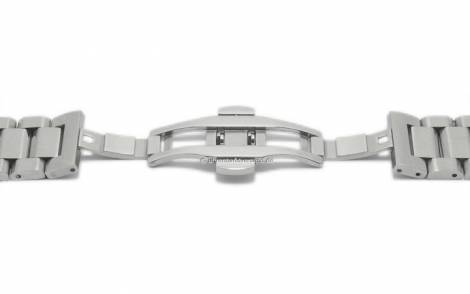 Watch strap 18mm stainless steel solid matt with butterfly clasp by EICHMLLER - Bild vergrern 