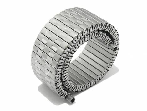 Watch strap 18-22mm stainless steel expansion strap -Erin- with telescopic ends partly polished by EICHM�LLER - Bild vergr��ern 