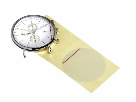 Set of 2 round watch protection films for watches with a diameter of 28mm - Bild vergr��ern 