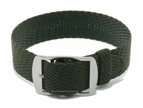 Watch strap -Baltic- 20mm oliv green perlon/textile one piece strap by EULIT - Bild vergrern 