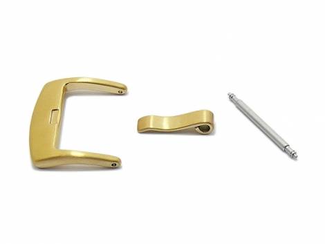 Buckle (HeBD-2019) 18mm stainless steel golden brushed - Bild vergrern 