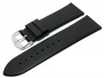 Uhrenarmband (037-02) Toronto 26mm schwarz Leder matt mit EASY-CLICK-Stegen von HIRSCH (Schließenanstoß 24 mm)