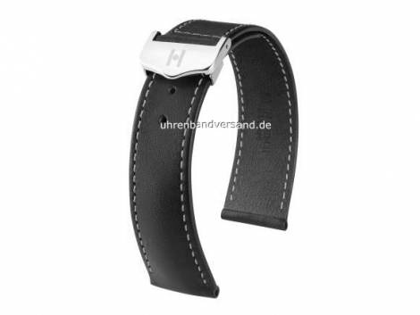 Luxury-watch strap -Voyager- 20mm light brown leather vegetable tanned with clasp by HIRSCH (width of clasp 18 mm) - Bild vergr��ern 