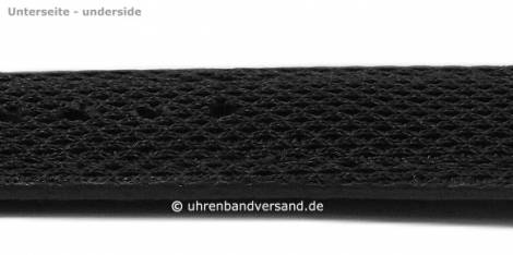 Watch strap -Swim- 20mm black Lycra textile/synthetic structured stitched by MORELLATO (width of buckle 18 mm) - Bild vergr��ern 