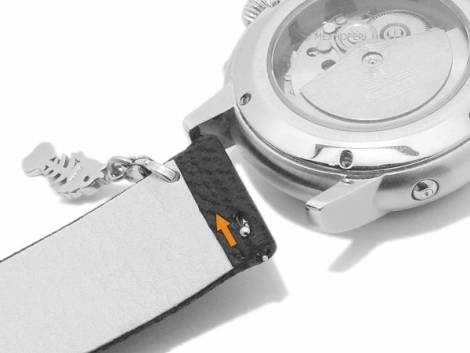Meyhofer EASY-CLICK watch strap -Zermatt - Charm Fishbone- 22mm light brown goat leather grained (width of buckle 22 mm) - Bild vergrern 