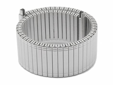 Watch band -Hirado- 20mm stainless steel expansion band partly polished with telescopic ends by MEYHOFER - Bild vergr��ern 