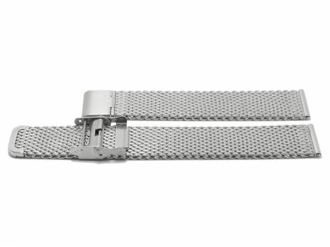 Watch strap XL -Hopewell- 22mm stainless steel mesh medium structure with slide clasp by MEYHOFER - Bild vergr��ern 