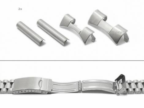 Watch strap XL -Crossville- 18-20mm stainless steel partly polished multiple ends by MEYHOFER - Bild vergr��ern 