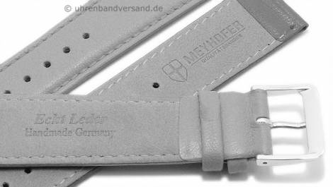 Watch strap -Landau- 22mm orange leather grained stitched by MEYHOFER (width of buckle 18 mm) - Bild vergr��ern 