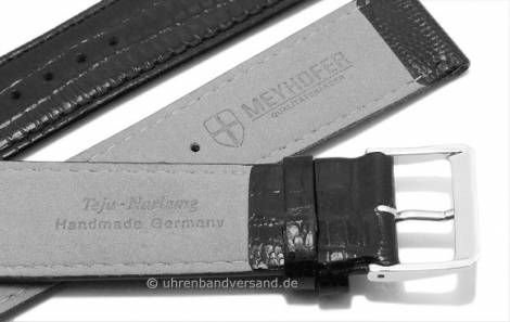 Watch strap XS -Ebersberg- 16mm golden brown leather teju grain stitched by MEYHOFER (width of buckle 14 mm) - Bild vergr��ern 