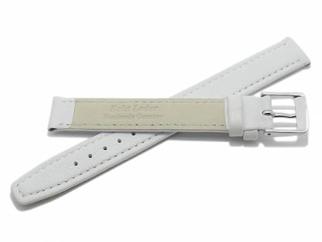 Watch strap XL -Passau- 11mm white leather slightly grained MADE IN GERMANY by Meyhofer (buckle 10 mm) - Bild vergr��ern 