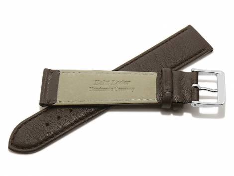 Watch strap -Willingen- 20mm dark brown leather MADE IN GERMANY by Meyhofer optional with Easy-Click (buckle 18 mm) - Bild vergrern 