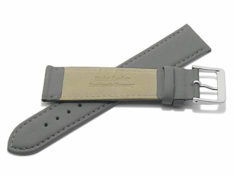 Watch strap XS -Korbach- 18mm grey leather MADE IN GERMANY by Meyhofer optional with Easy-Click (buckle 16 mm) - Bild vergrern 