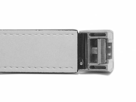 Watch strap 18mm brown leather easy change spring bars with adapter suitable for FITBIT Charge 2 Tracker - Bild vergrern 