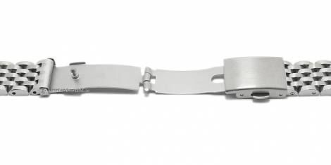 Watch strap 14mm stainless steel solid partly polished with clasp - Bild vergr��ern 