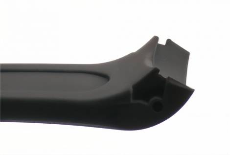Watch strap -Stockton- 22mm black silicone sporty smooth matt with curved ends (width of buckle 20 mm) - Bild vergr��ern 