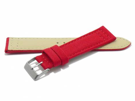 Watch strap -Tijuana- 24mm red Cordura (textile) stitched underside Lorica (width of buckle 22 mm) - Bild vergr��ern 