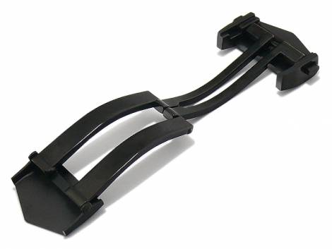 Flip clasp (ScKFS-107) 20mm black stainless steel partly polished suitable for TAG Heuer etc. - Bild vergrern 