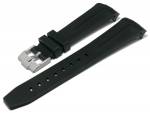 Uhrenarmband ScKB198 22mm schwarz Rubber mit Rundanstoß passend für BLANCPAIN X SWATCH u.a. (Schließenanstoß 18 mm)