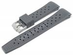 Uhrenarmband ScKB199 22mm grau Rubber Rundanstoß sportiv passend für BLANCPAIN X SWATCH u.a. (Schließe 20 mm)