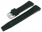 Uhrenarmband ScKB199 22mm schwarz Rubber Rundanstoß sportiv passend für BLANCPAIN X SWATCH u.a. (Schließe 20 mm)