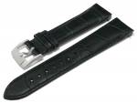 Uhrenarmband ScLB196 22mm schwarz Leder EASY-CLICK Alligator-Prägung pass. für SEIKO Turtle (Schließenanstoß 20 mm)