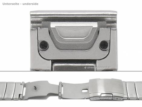 Watch strap 22mm stainless steel solid brushed with Easy/Quick-Fit function for GARMIN Fenix 7 etc. - Bild vergrern 