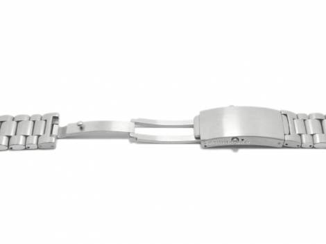 Watch strap 22mm stainless steel massiv curved ends with clasp suitable for OMEGA etc. - Bild vergrern 