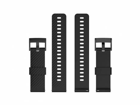 Watch strap 24mm black silicone EASY-CLICK with structure for SUUNTO a.o. (width of buckle 24 mm) - Bild vergrern 