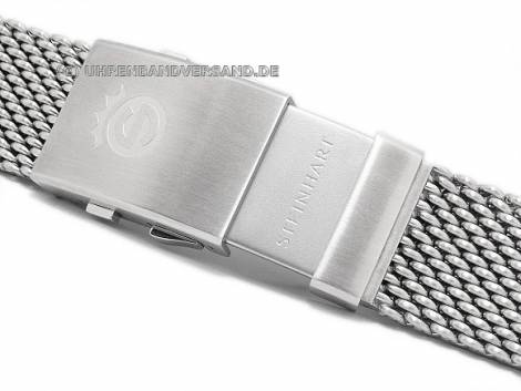 Watch strap STEINHART 22mm stainless steel mesh robust structure security clasp - Bild vergr��ern 