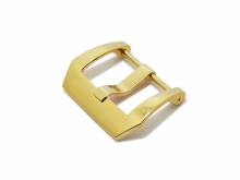 Breitdornschließe (HeBD-2015) passend für Panerai 22mm Edelstahl poliert goldfarben