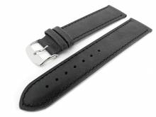 ABVERKAUF: Uhrenarmband 24mm schwarz Soft-Kalb leichter Antik-Look