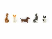 Deko-Magnet-Set 5teilig Dog Magnets Polyresin mehrfarbig 5 verschiedene Hunde-Rassen