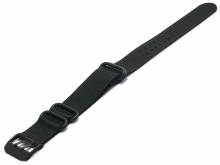 Uhrenarmband 23mm schwarz Nylon im NATO-Style Doppeldornschließe schwarz passend für LUMINOX u.a. Uhren