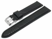 Watch strap Shark 22mm black genuine shark leather grained stitched by ATELIER FERRER CHANNEL (width of buckle 20 mm)