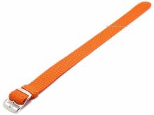 Basic watch strap 16mm orange perlon/textile one piece strap