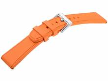Watch strap Rubber FKM 20mm orange caoutchouc with easy click by STAILER (width of buckle 18 mm)