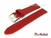 Watch band 16mm red Di-Modell Balmoral genuine pearl ray (width of buckle 16 mm)