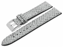 Deluxe watch strap Salmon 22mm ice blue genuine salmon leather matt stitched by LIC Atelier (width of buckle 18 mm)