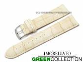 Watch strap 20mm beige Larice alligator grain stitched by MORELLATO (width of buckle 18 mm)